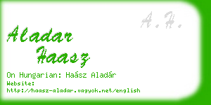 aladar haasz business card